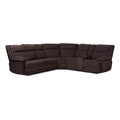 Baxton Studio Sabella Light Brown Upholstered 7-Piece Reclining Sectional 141-7894